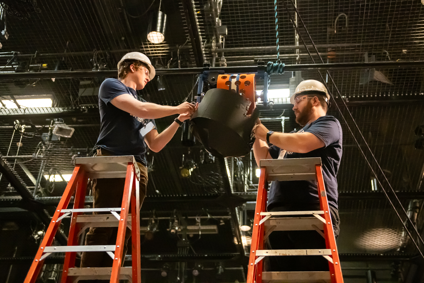 Team 1 from University of Illinois install their prototype. Photo cred Melodie Yvonne.